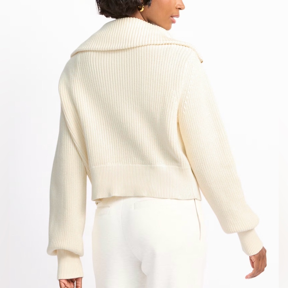 Varley Mentone Creme Neck Sweater - Picture 2 of 6